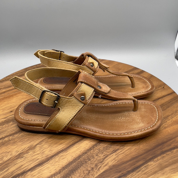 Freebird by Steven Shoes - Freebird Sorrento Sandals Womens Size 9 Brown Tan Leather Comfort Casual Shoes